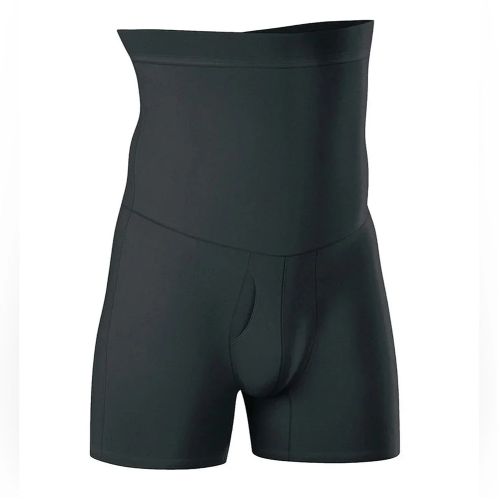 NWOT Leonisa LEO Men's High-Waisted Shaper Boxer Brief in Black Size S